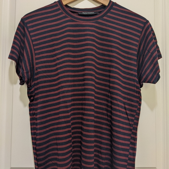 REFORMATION Plush Relaxed Crew Rugby Strip SIZE XS - Picture 4 of 8